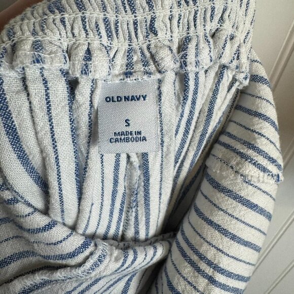 Old Navy linen blend cami jumpsuit striped size small C2 - Picture 6 of 7